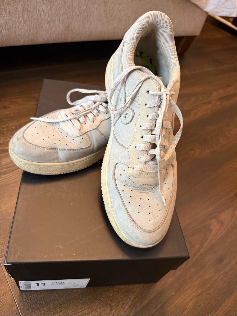 John Geiger GF-01 White Hand Distressed Suede OG 2021 CW GF 01